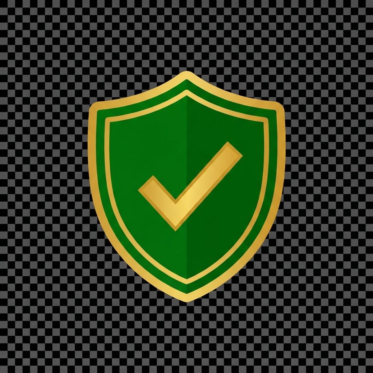 Badge de certification bouclier validé